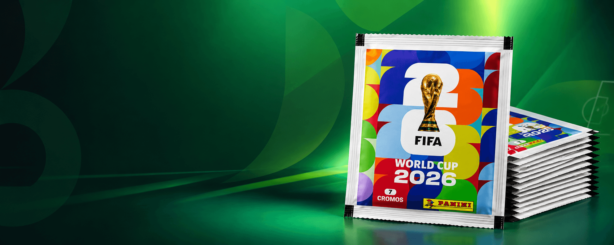 Álbum, packs e cards de figurinhas da Copa 2026